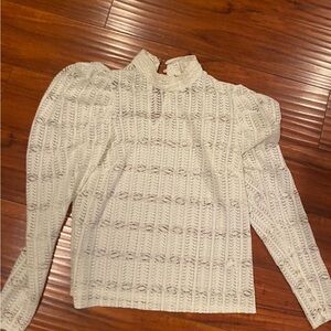 Elegant Cream Lace Women's Top